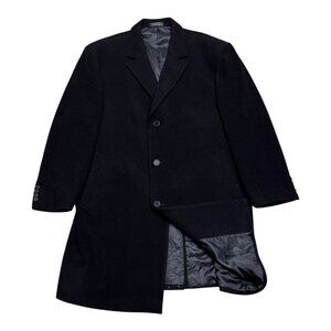 CALVIN KLEIN WOOL & CASHMERE Blend Designer Casual Winter Pea Coat Mens 44S